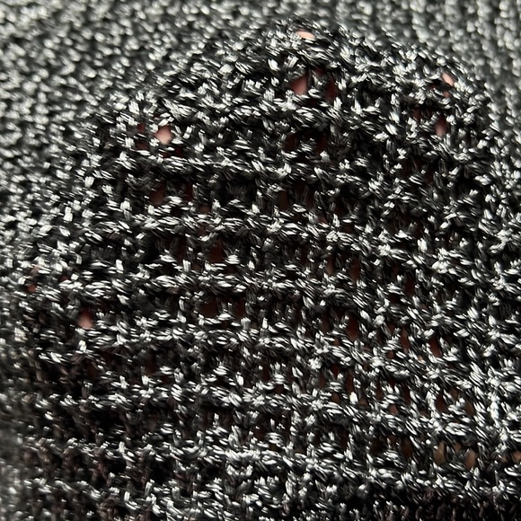 NWT Maurice’s Black w/Silver Accent Bat Sleeve Knit 🧶 Sweater - Picture 3 of 6